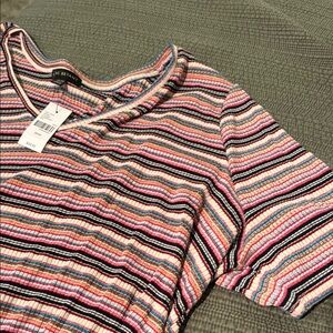 Lane Bryant Colorful Striped knit Tee